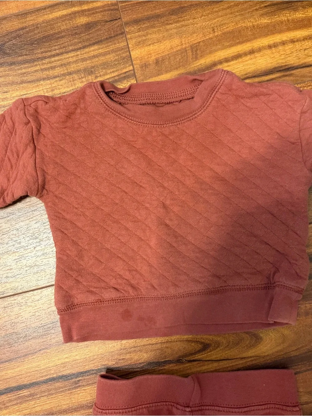 Carter's Rust Quilted Sweatshirt & Jogger Set